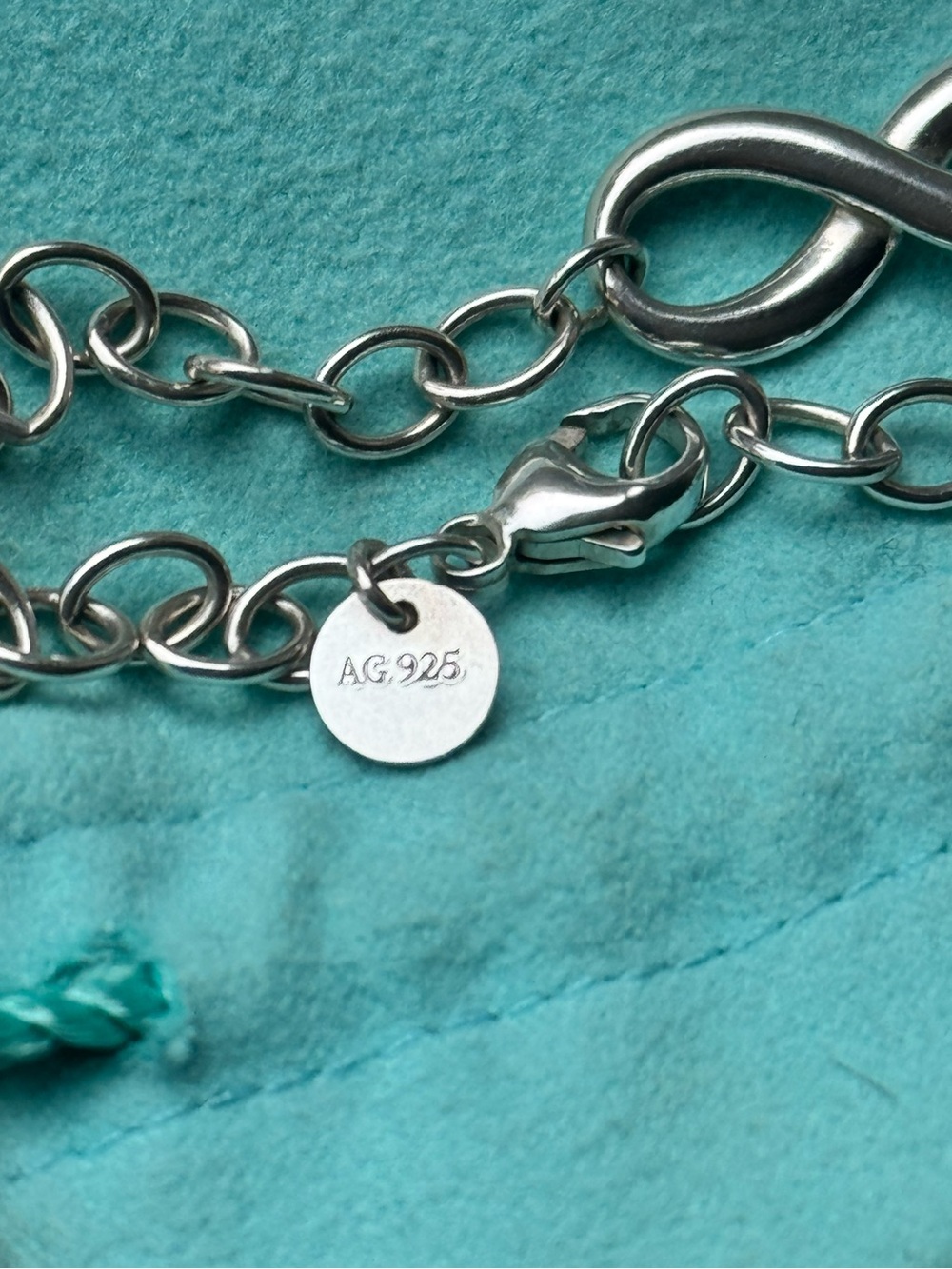 Authentic Tiffany & Co. Sterling Silver Infinity Bracelet - Picture 10 of 10